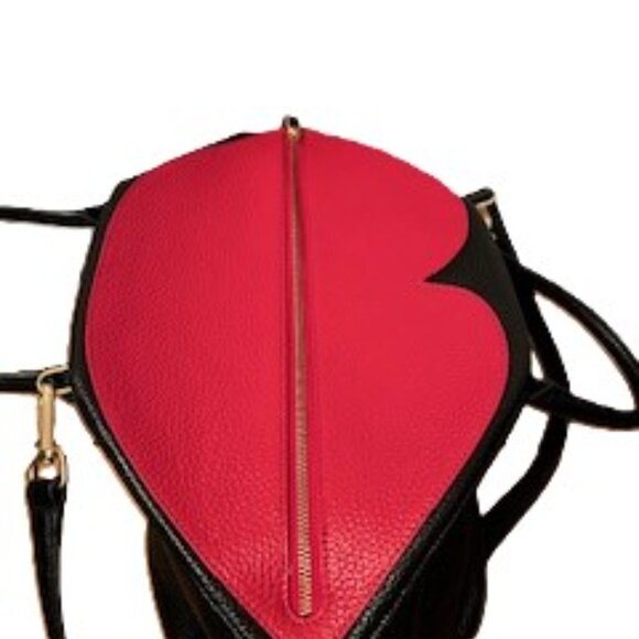 Lulu Guinness Large Valentina Black Pebbled Leather Satchel Handbag - NWOT - Picture 9 of 11